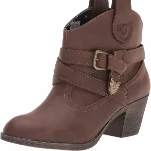 Rocket Dog Women's Satire Modern Ankle Boot – Western Inspired Low Boot with Faux Stacked Heel