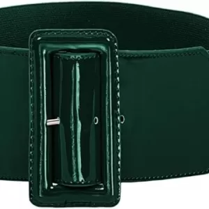 GRACE KARIN Stretchy Wide Belt: 3 Inch Elastic Waist Belt, Dark Green