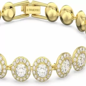 Swarovski Una Angelic Tennis Bracelet – Gold Tone, Clear Crystals, 6.7