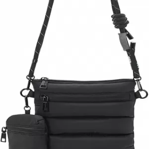 ACUARIO Small Nylon Crossbody – with Bonus Pouch, Padded Drawstring Strap, Water-Resistant