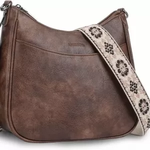 APHISON Leather Crossbody – Trendy Purse, Adjustable Strap, Vegan Leather, 3 Pockets