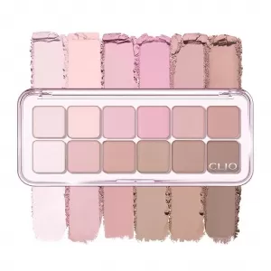 CLIO Pro Eye Palette Air: 12 Cool Mauve Shades, Matte & Shimmer, Korean Daily
