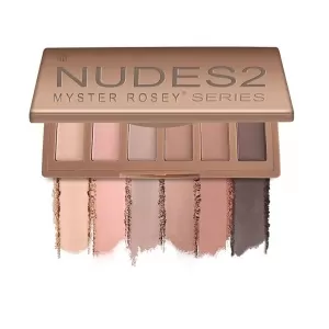 MYSTER ROSEY Nudes 2 Palette: 6 Velvety Matte & Satin Shades, Travel Size