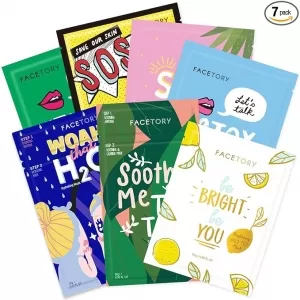 FACETORY Deep Hydration K-Beauty Mask Set – 7 Pack, Best of Collection, for All Skin Types