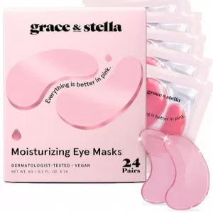 grace & stella Award Winning Under Eye Mask – 24 Pairs, Reduce Dark Circles & Puffiness, Vegan