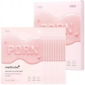 medicube Salmon DNA PDRN Sheet Mask – 10ea, Pink Vita Coating, Korean Glass Skin