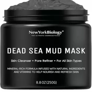 New York Biology Dead Sea Mud Mask – 8.8 Oz, Spa Quality, for Face & Body, Pore Refiner