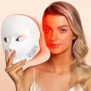 NEWKEY 4D LED Red & Blue Light Therapy Face Mask – 150 LEDs, Anti-Aging & Acne Treatment