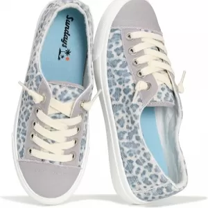 Sundays Fashion Sneakers Women – Breathable Canvas, Memory Foam & Non-Slip Slip-On