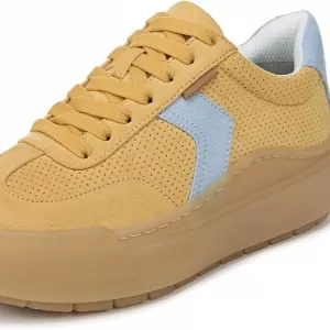 Dr. Scholl's Women's Time Off Win Sneakers – Retro Platform Lace Up Shoes with BLOOM Foam Insole