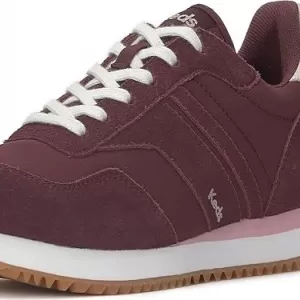Keds Women's Rena Lace Up Sneaker – Retro Suede & Nylon, Cushioned Lightweight