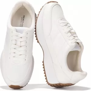 Project Cloud Balinda Women's Memory Foam Sneakers – Non-Slip Work Shoes with Lace Up Closure (Serena-cream)