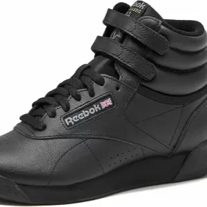 Reebok Women's Freestyle Hi High Top Sneakers – Vintage Basketball Shoes with Hook & Loop Straps
