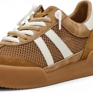 Steve Madden Women's Verdict Sneaker – Suede & Mesh Lace Up Low Top Shoes with 1
