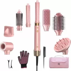 StyleVibe 8-in-1 Air Styler: Hair Dryer, Blow Dryer Brush, Auto-Wrap Curls
