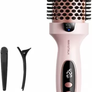 Wavytalk Thermal Brush: 1.5 Inch Heated Round Brush, Blowout Look, Pink