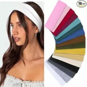 Huachi 16 Pack Colorful Headbands – 2.5