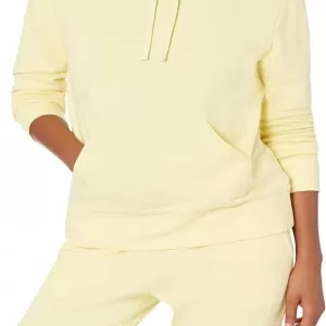 Amazon Essentials Fleece Pullover Hoodie – Brushed Back Regular Fit (Light Yellow)
