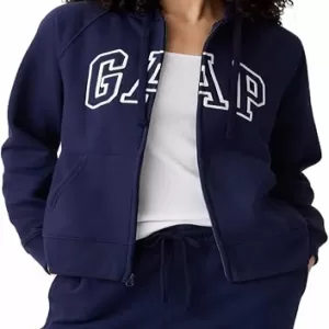 GAP Women's Logo Hoodie – Full Zip Hooded Sweatshirt (Navy Uniform)