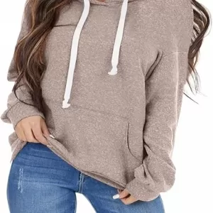 PGANDS Women's Hoodie – Long Sleeve Drawstring Lightweight Pullover Sweatshirt with Pocket