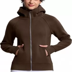 THE GYM PEOPLE Zip Up Hoodie – Fleece Workout Jacket Sweatshirt with Pockets Thumb Hole