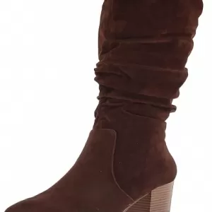 Amazon Essentials Women's Tall Block Heel Knee High Boots – Dark Toffee Brown Riding Boots
