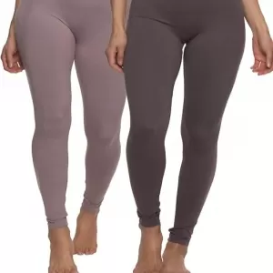 Felina Velvety Super Soft Lightweight Leggings 2 Pack – Yoga Pants, Workout Clothes for Women