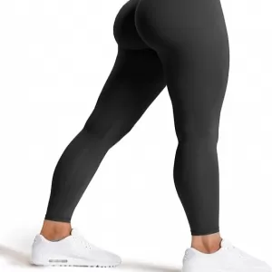 Olmlmt No Front Seam Workout Leggings for Women – Tummy Control Butt Lifting Gym Yoga Pants