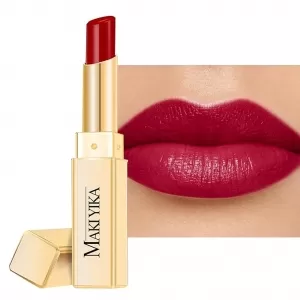 MAKI YIKA Moisture Burgundy Lipstick – Hydrating Tinted Lip Balm, Glossy Finish, Red Tone