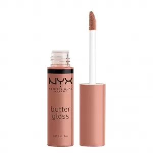 NYX Butter Gloss – Madeleine, Non-Sticky Lip Gloss, Buttery Soft, Mid-Tone Nude, 0.27 Oz