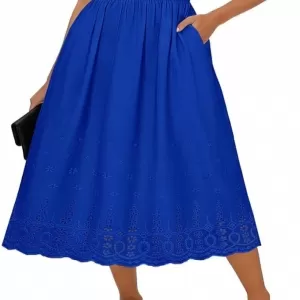 Lazysmile Boho Strapless Maxi Dress – Tube Top Lace Trim A-Line Beach Casual Long Dress