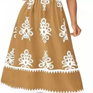 PRETTYGARDEN Summer Floral Maxi Dress 2026 – Spaghetti Strap Smocked Boho Beach Vacation Sundress