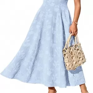 PRETTYGARDEN Women's Summer Maxi Dress 2026 – Square Neck Sleeveless Boho Beach Wedding Guest Dress
