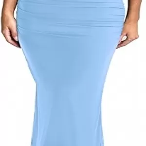 REORIA Women's Sheer Mesh Ruched Bodycon Maxi Dress – Square Neck Sleeveless Wedding Guest Dress