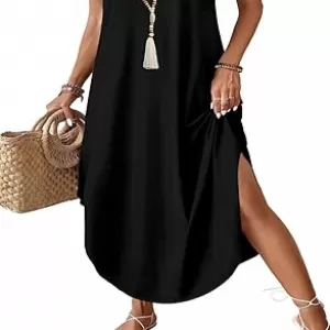WIHOLL Women's Halter Maxi Dress – Summer Boho Sundress for Beach Vacation & Travel Outfits 2026