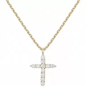 PAVOI Cross Necklace – 14k Gold Plated, AAAAA Cubic Zirconia, Faith Pendant, Hypoallergenic, Recycled Materials