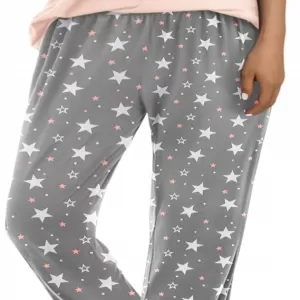 Ekouaer Short Sleeve Pajama Set: V Neck Top, Long Pants, Chest Pocket