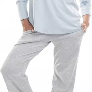 jijamas Pima Cotton Pajama Set: The Weekender, Grey & Light Blue
