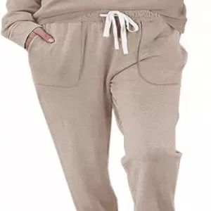 WIHOLL Two Piece Lounge Set for Women – Button Down Sweatshirt & Sweatpants Sweatsuit Set with Pockets