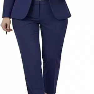 Women's Wrinkle-Free 2 Piece Pants Suit – Business Casual Blazer Set for Professional Work Office Outfit