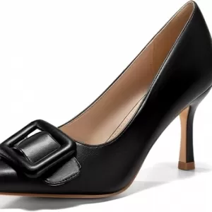 Coutgo Women's Closed Pointed Toe Pumps – Stiletto High Heels Wedding Party Dress Shoes