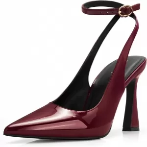 PARTY Women's Pointed Closed Toe Heels – Stiletto Slingback High Heel Dressy Pumps for Wedding & Office