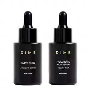 DIME Beauty Serum Set – Hyaluronic Acid + Vitamin C Face Serum Duo, 1 oz Each