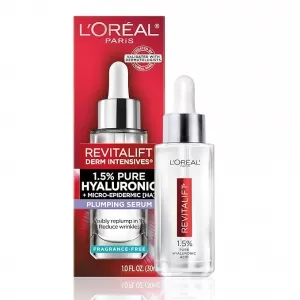 L'Oreal Revitalift 1.5% Pure Hyaluronic Acid Serum – Anti-Aging, Fragrance Free, 1 Oz