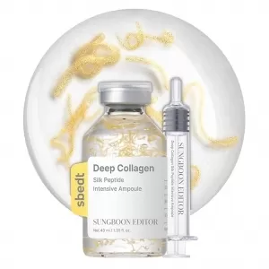 SUNGBOON EDITOR Glow Silk Peptide Ampoule – 30 Peptides + 18K Gold + Collagen