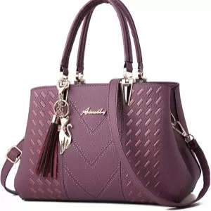 ALARION Satchel Tote – PU Leather, 7 Pockets, Removable Shoulder Strap, 11