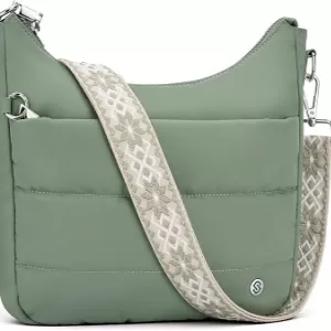 SYTRAH Anti-Theft Hobo – Quilted Puffer Bag, RFID Blocking, Lock Ring, Built-in Wallet