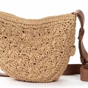 The Sak Tess Sling Purse – Hand-Crocheted Crossbody, Adjustable Strap, Recycled Lining