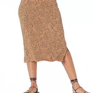 Amazon Essentials Women’s Pull-On Knit Midi Skirt – Stretchy Elastic Waist Skirt, Available in Plus Size