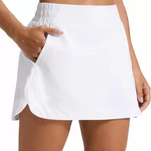 CRZ YOGA High-Waisted Dolphin Golf Skirt for Women – Mini Lined A-Line Tennis Casual Skort with Side Pockets